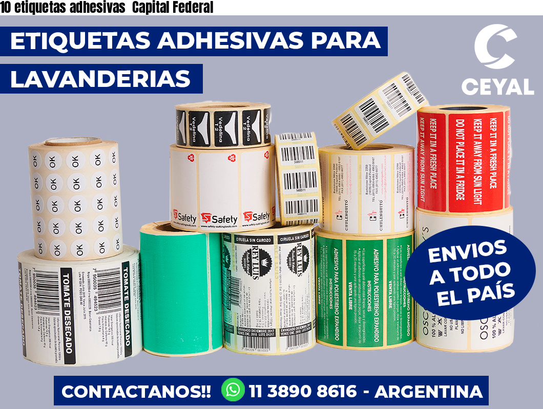 10 etiquetas adhesivas  Capital Federal