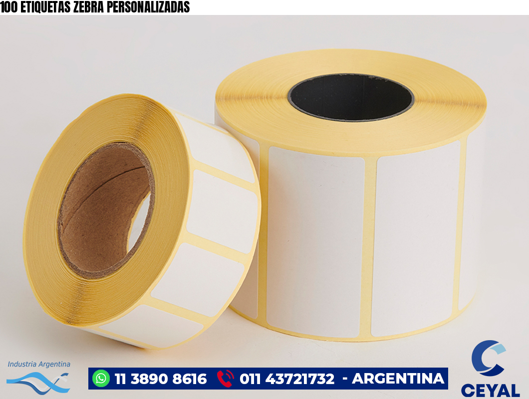 100 ETIQUETAS ZEBRA PERSONALIZADAS