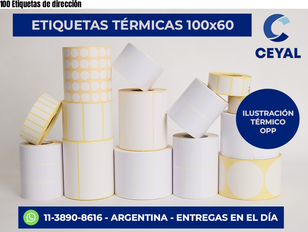 100 Etiquetas de dirección