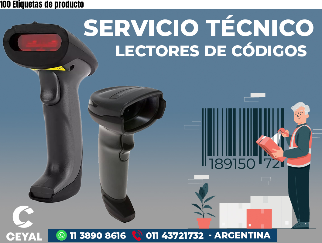 100 Etiquetas de producto