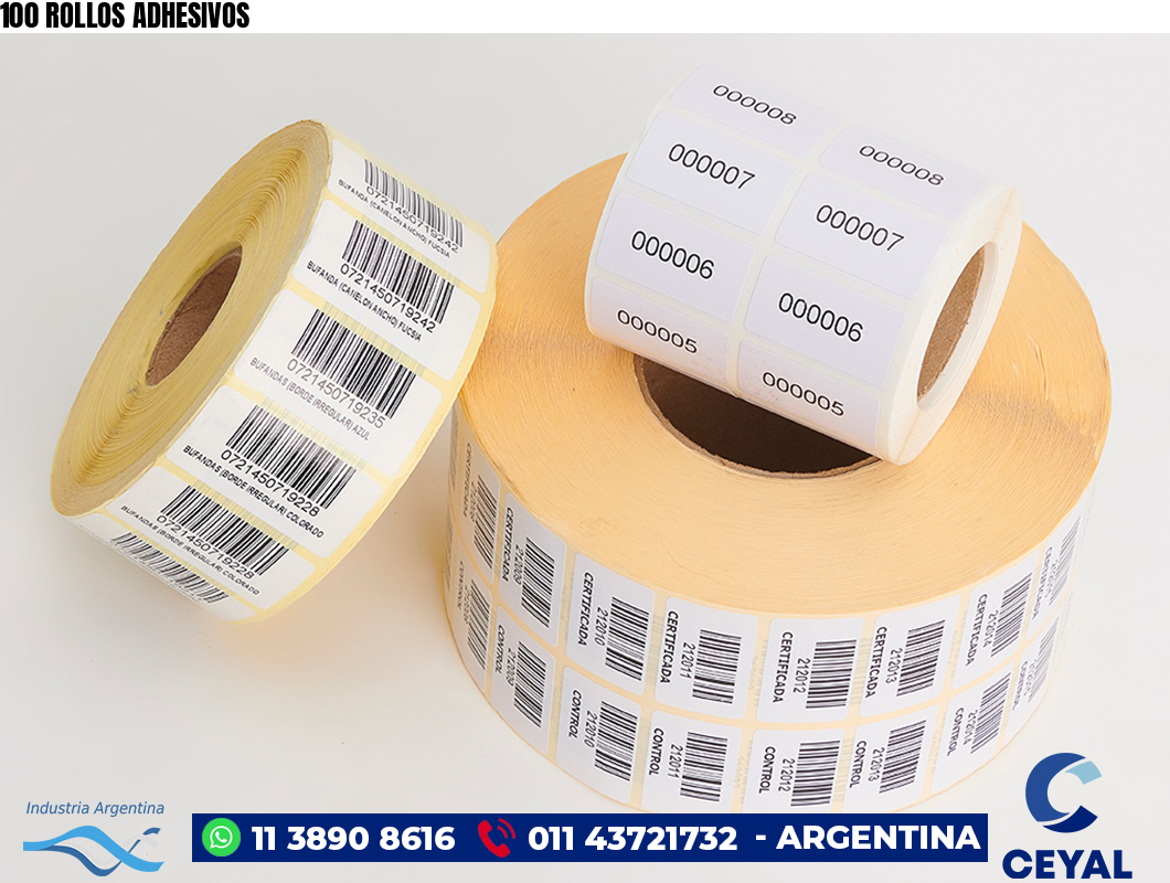 100 ROLLOS ADHESIVOS