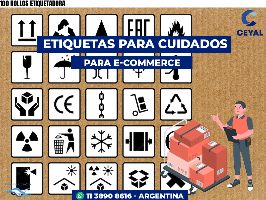 100 ROLLOS ETIQUETADORA
