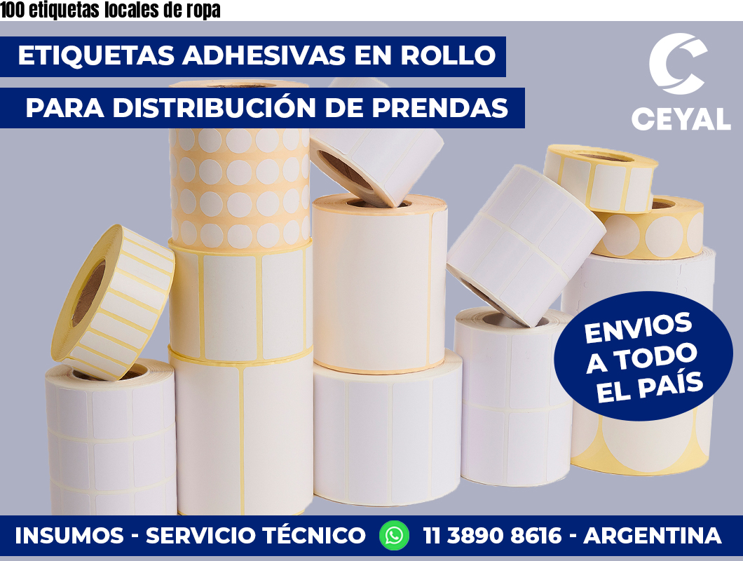 100 etiquetas locales de ropa