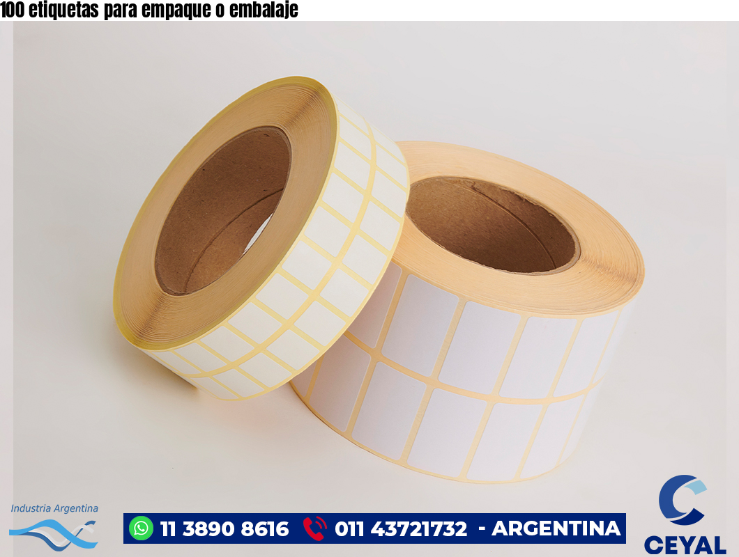 100 etiquetas para empaque o embalaje