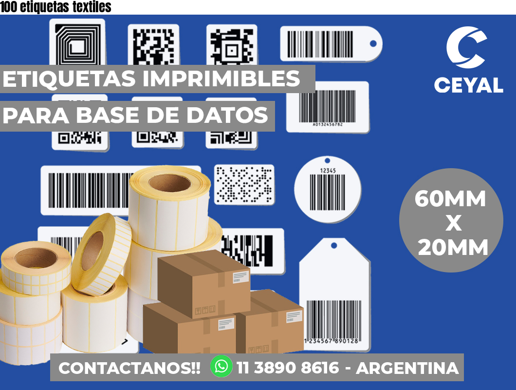 100 etiquetas textiles