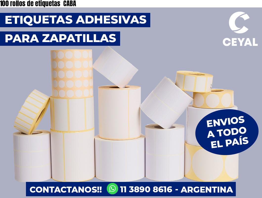 100 rollos de etiquetas  CABA