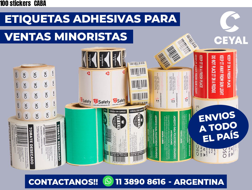 100 stickers CABA