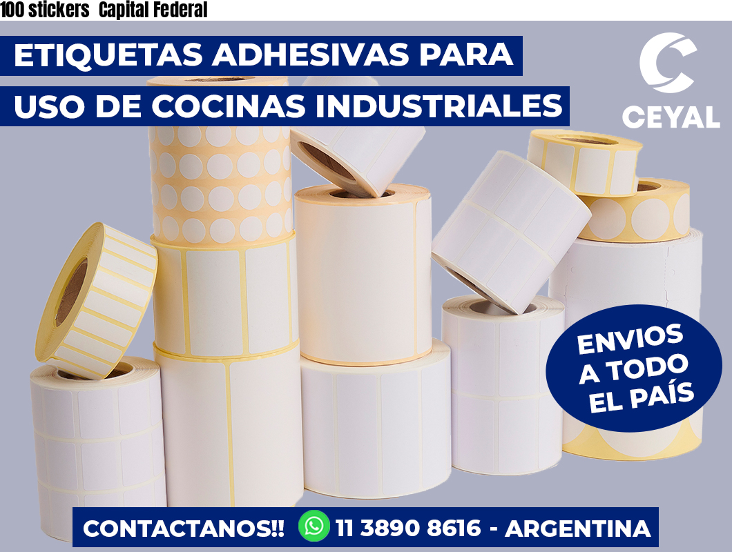 100 stickers Capital Federal