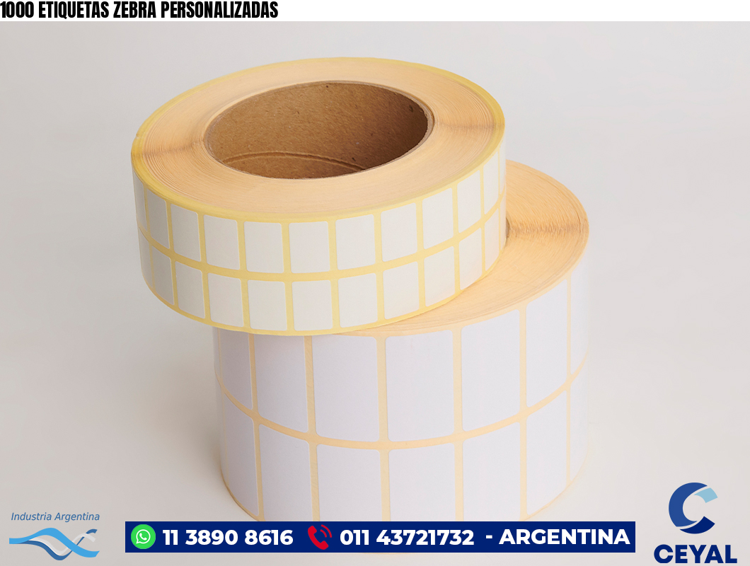 1000 ETIQUETAS ZEBRA PERSONALIZADAS