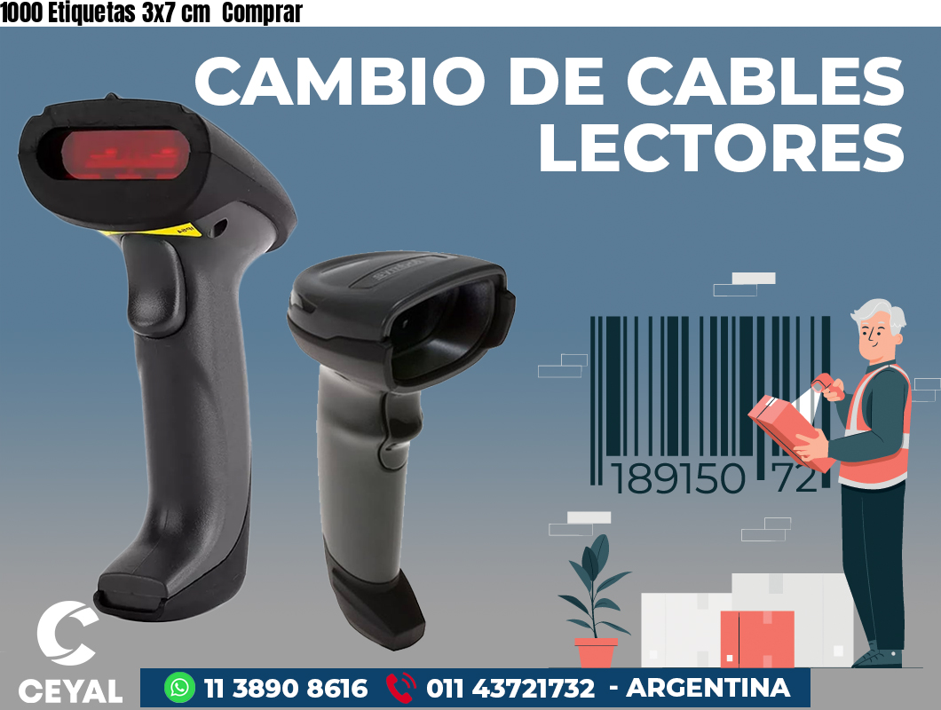 1000 Etiquetas 3x7 cm  Comprar