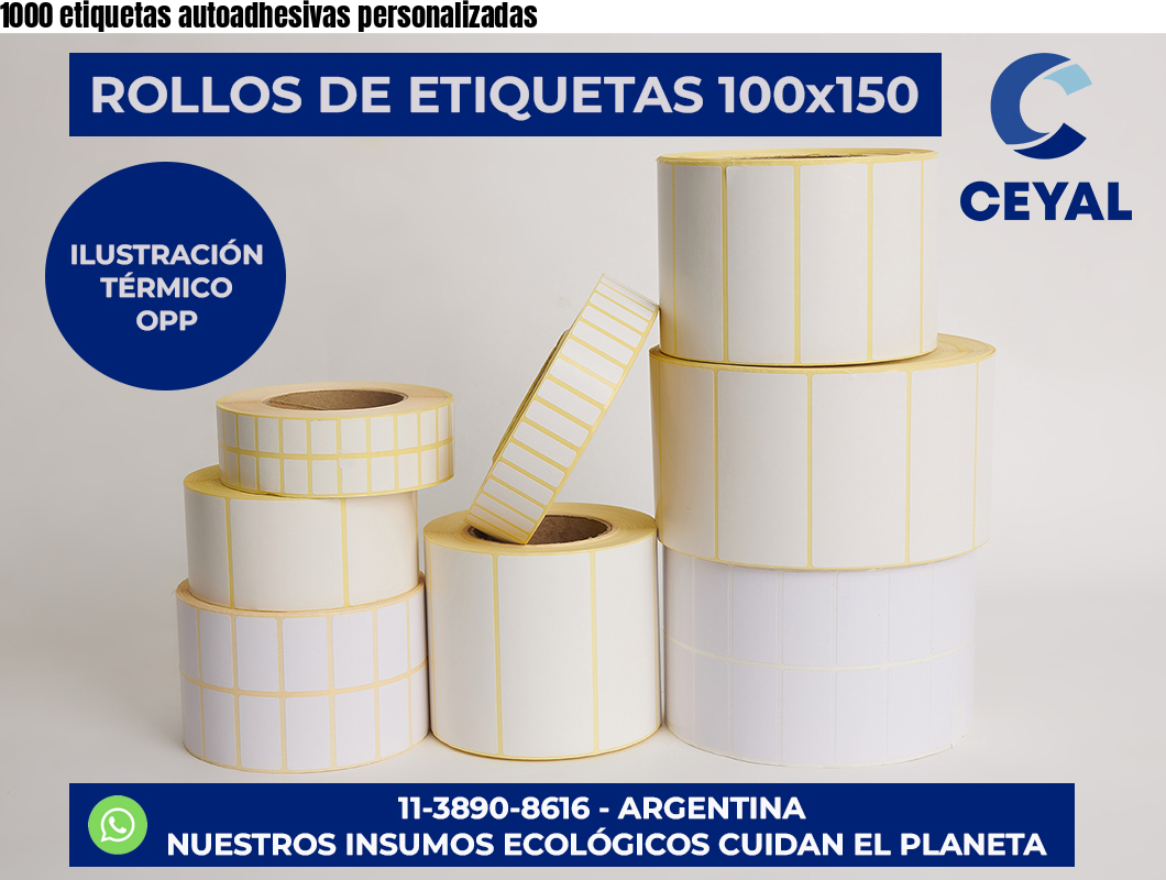 1000 etiquetas autoadhesivas personalizadas