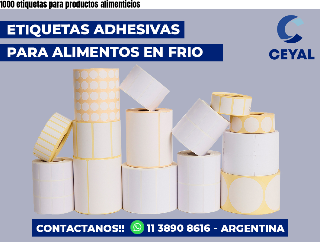 1000 etiquetas para productos alimenticios
