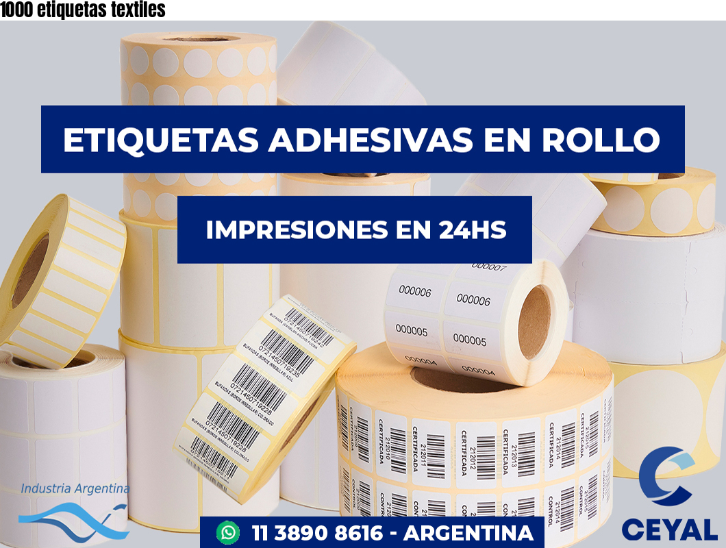1000 etiquetas textiles