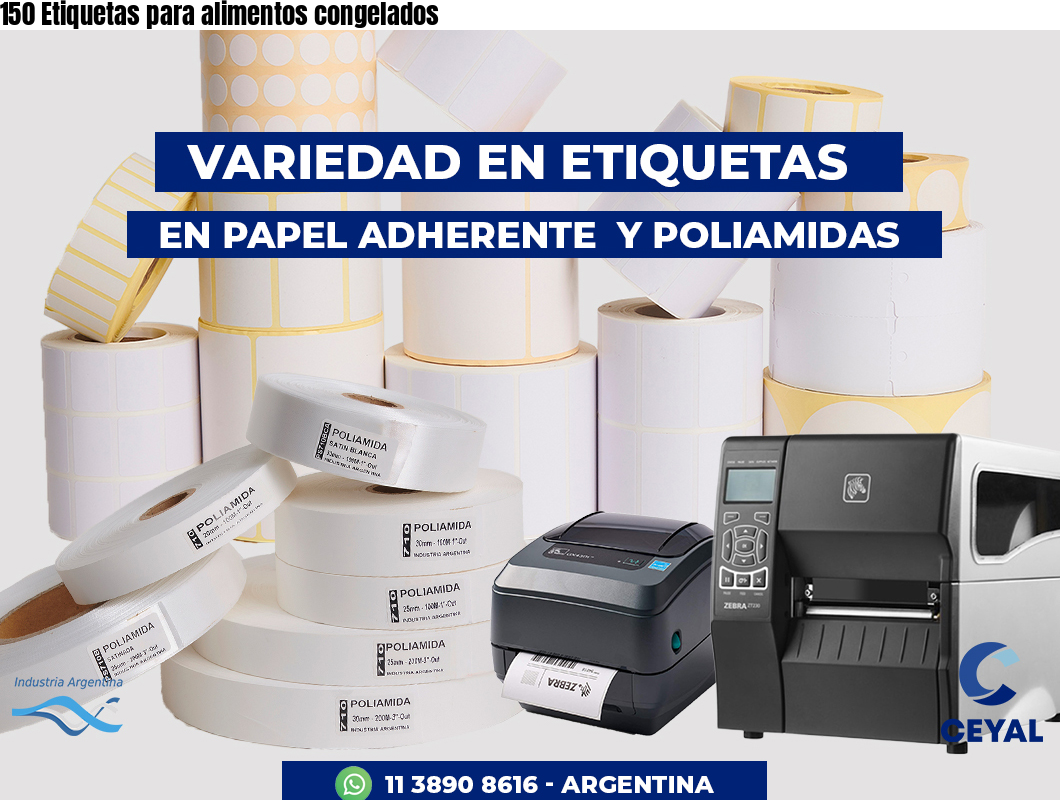 150 Etiquetas para alimentos congelados