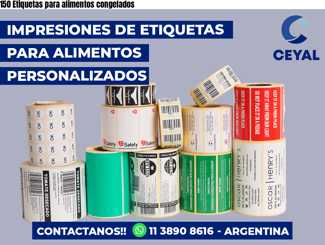 150 Etiquetas para alimentos congelados