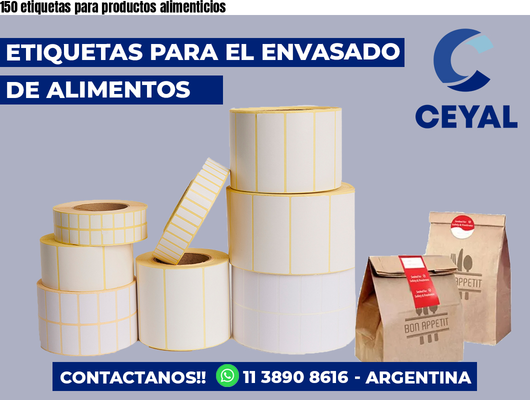 150 etiquetas para productos alimenticios