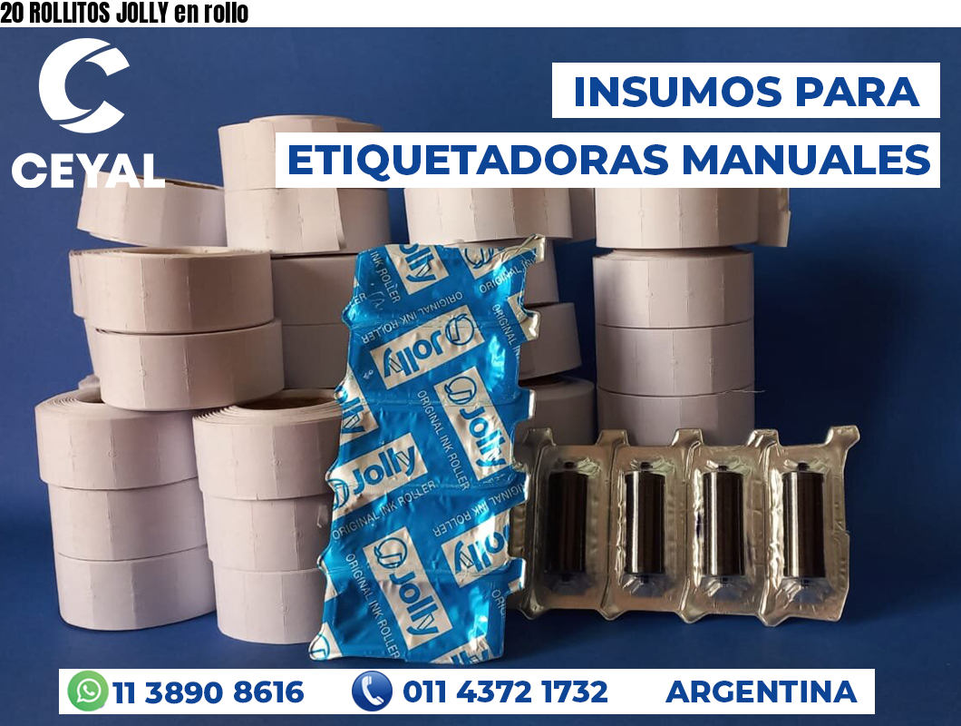 20 ROLLITOS JOLLY en rollo