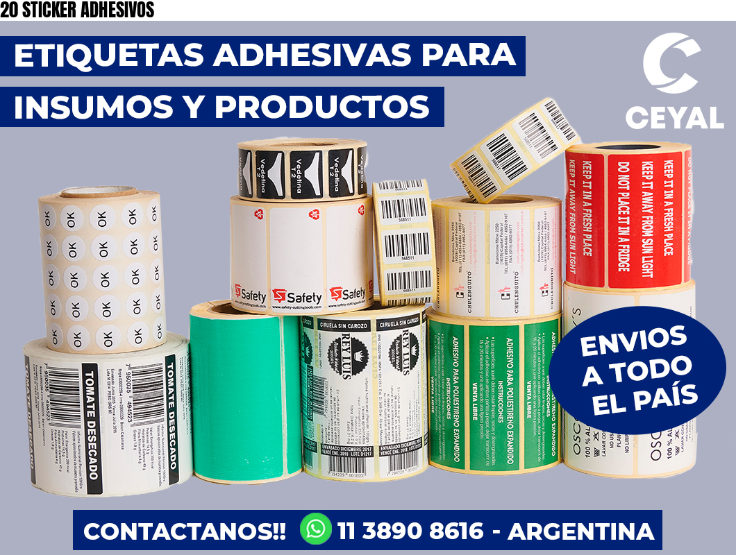 20 STICKER ADHESIVOS