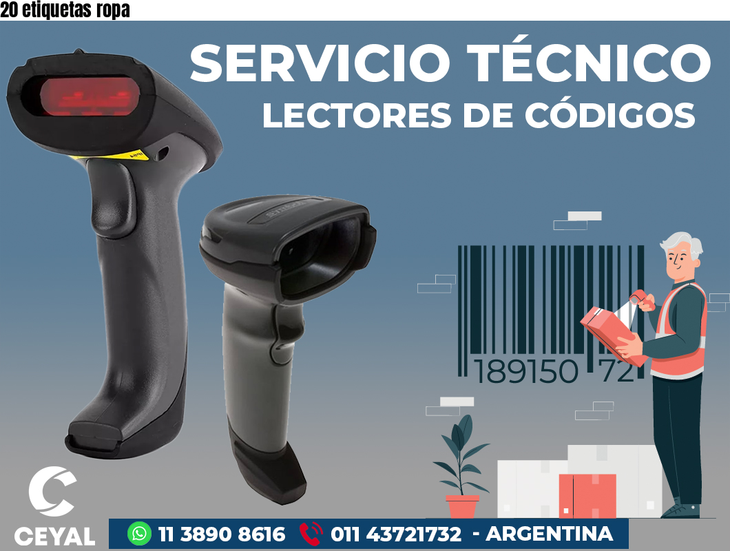 20 etiquetas ropa
