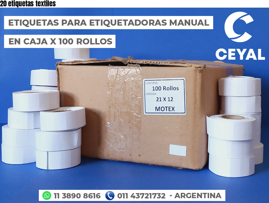 20 etiquetas textiles