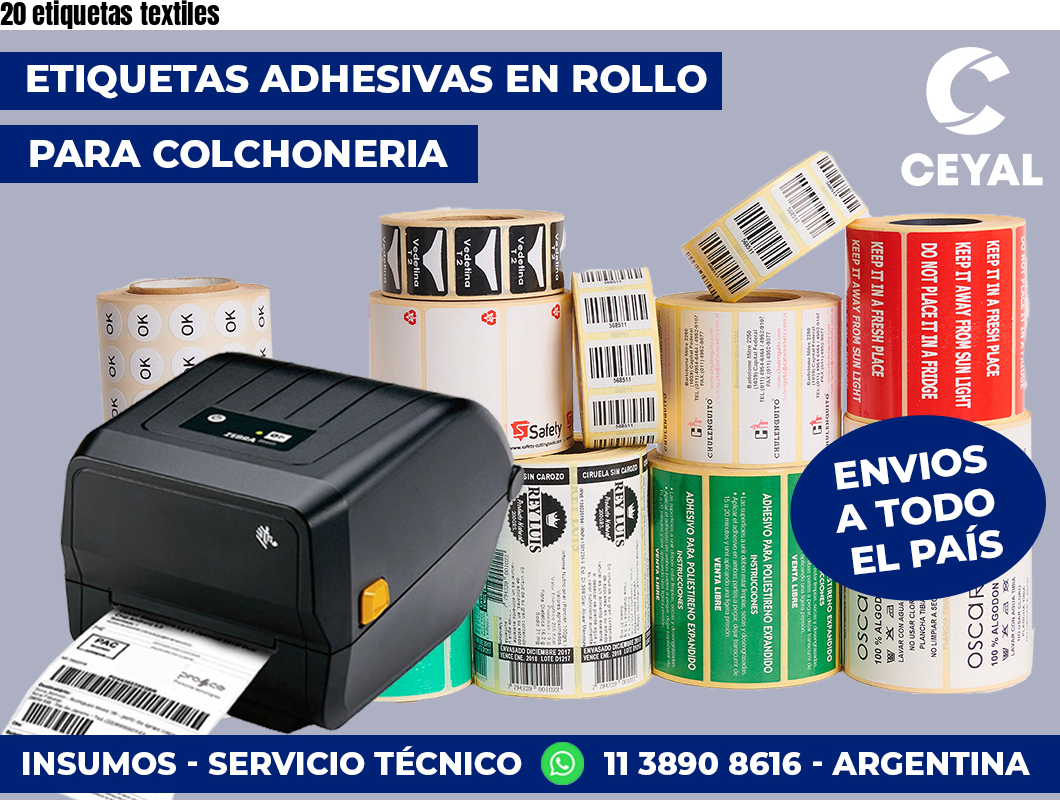 20 etiquetas textiles