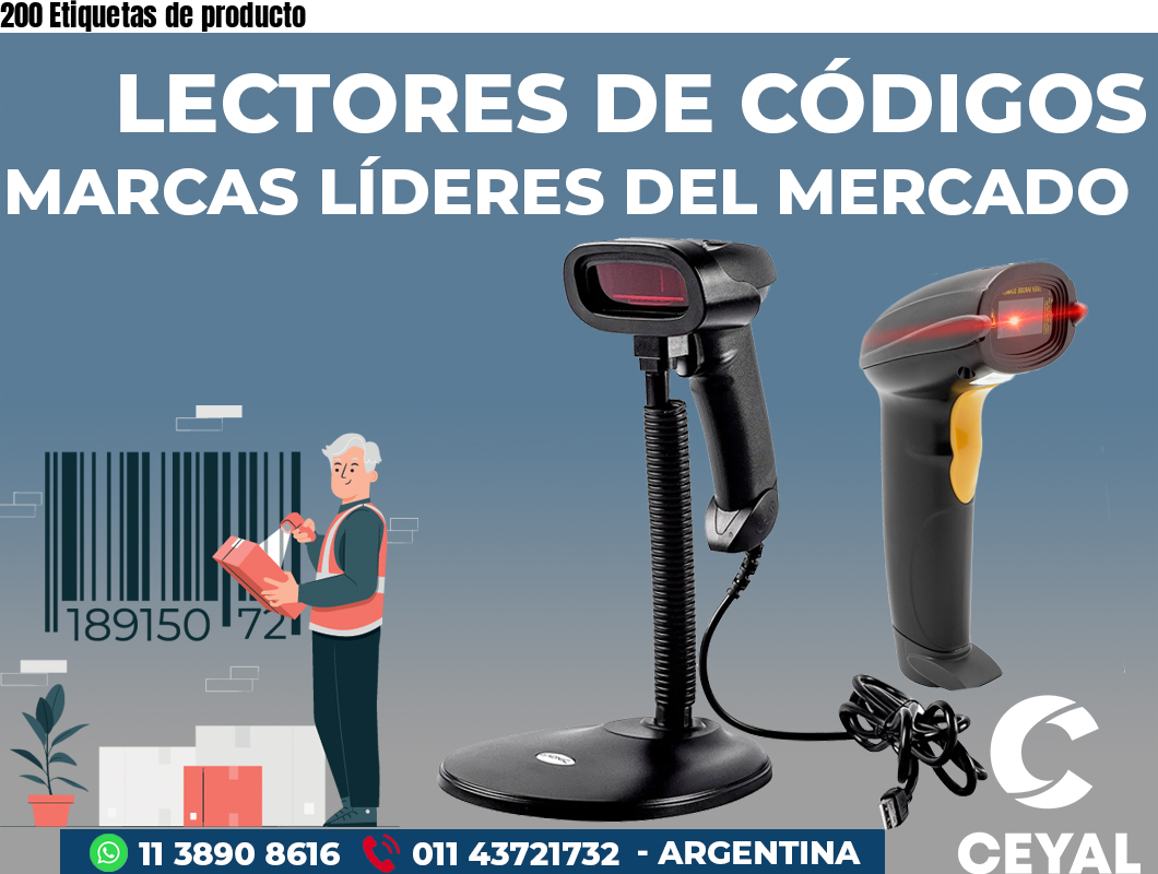 200 Etiquetas de producto