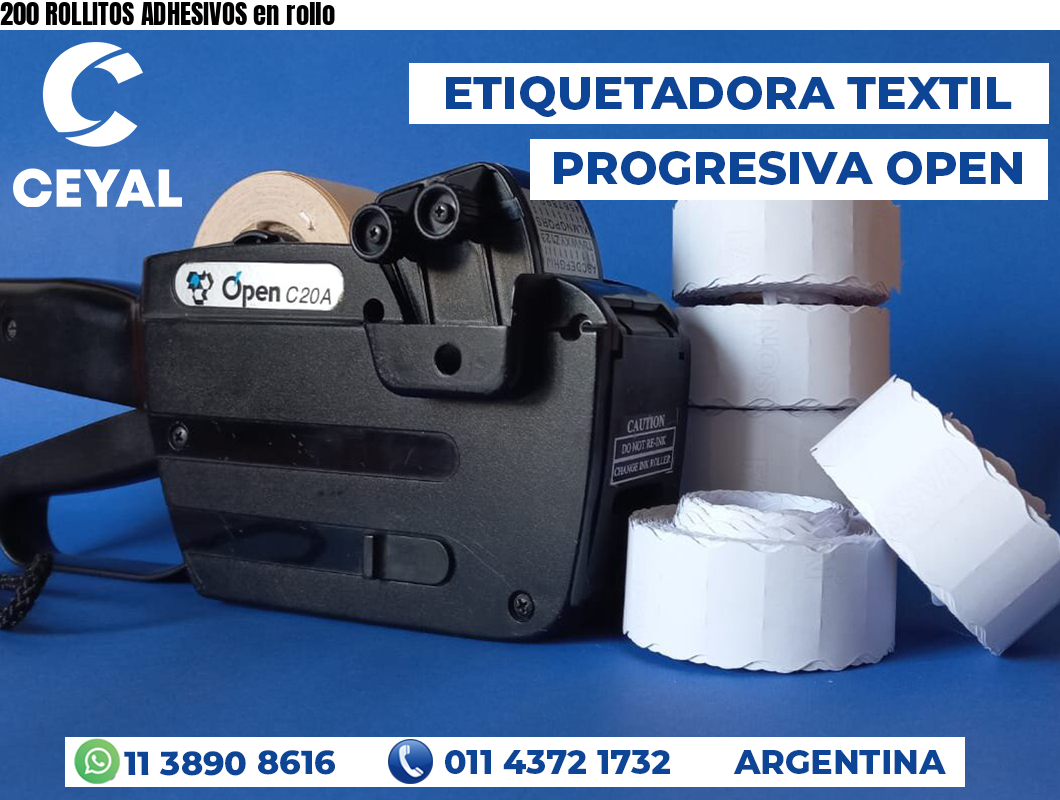 200 ROLLITOS ADHESIVOS en rollo