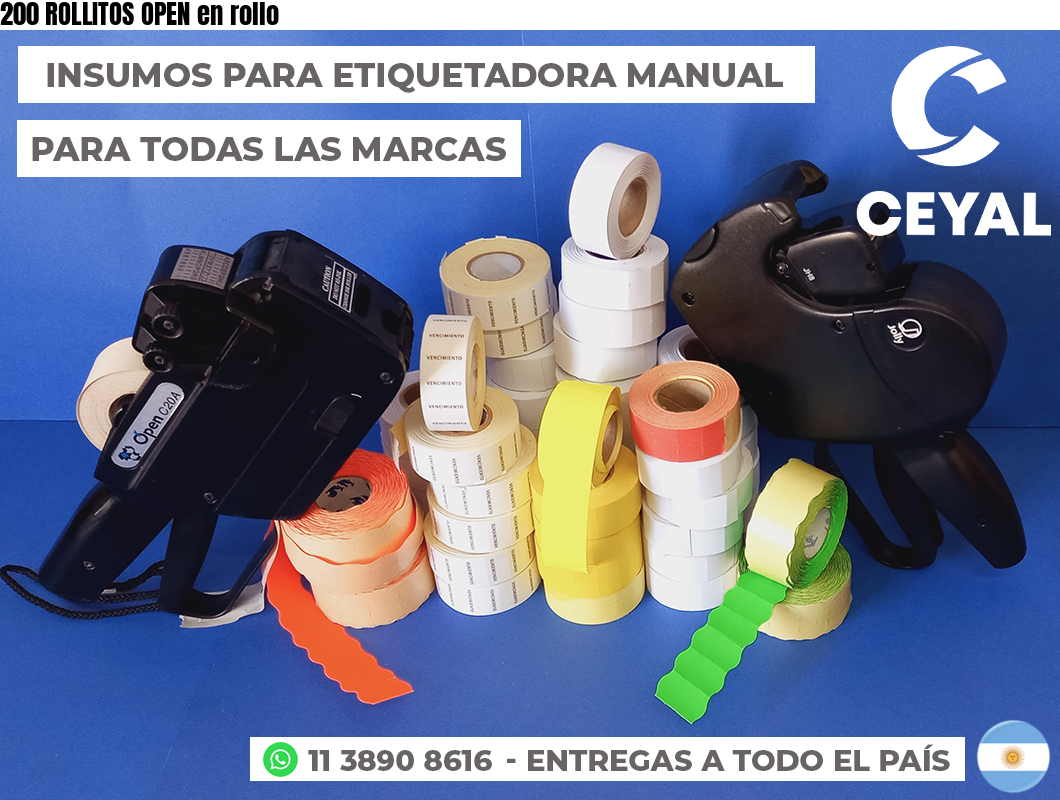 200 ROLLITOS OPEN en rollo