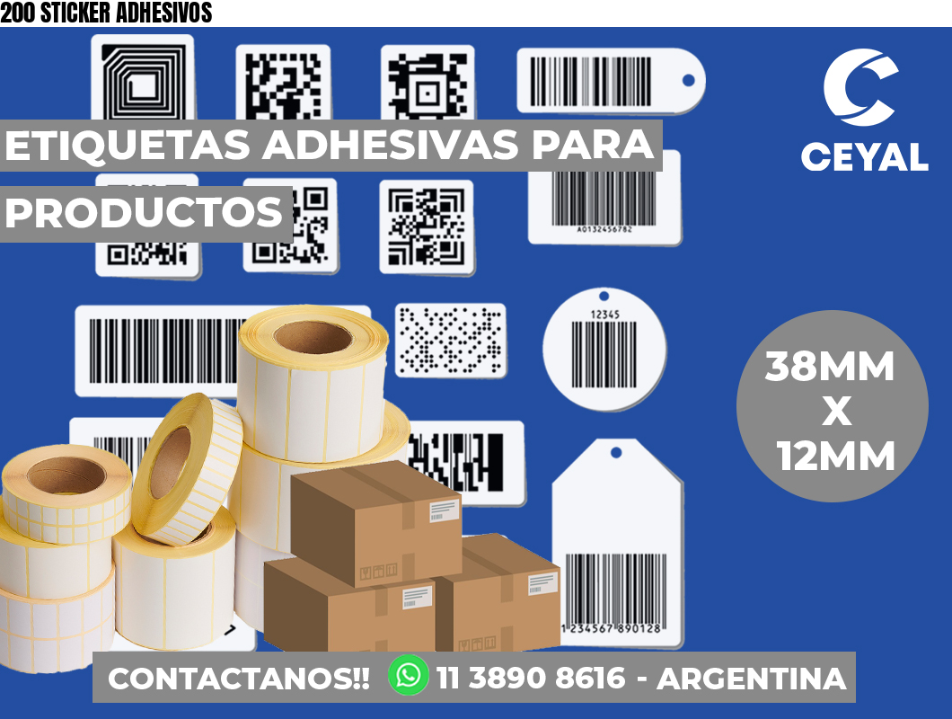 200 STICKER ADHESIVOS