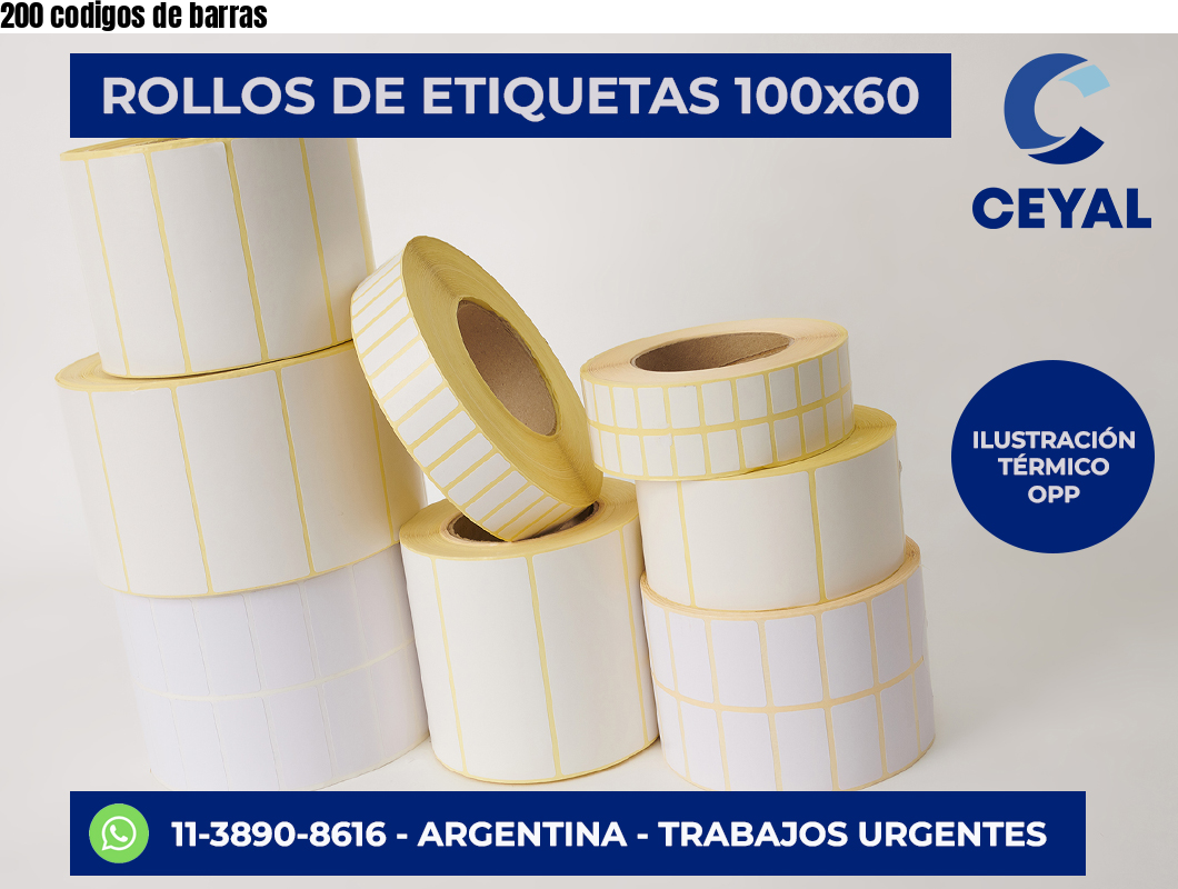 200 codigos de barras