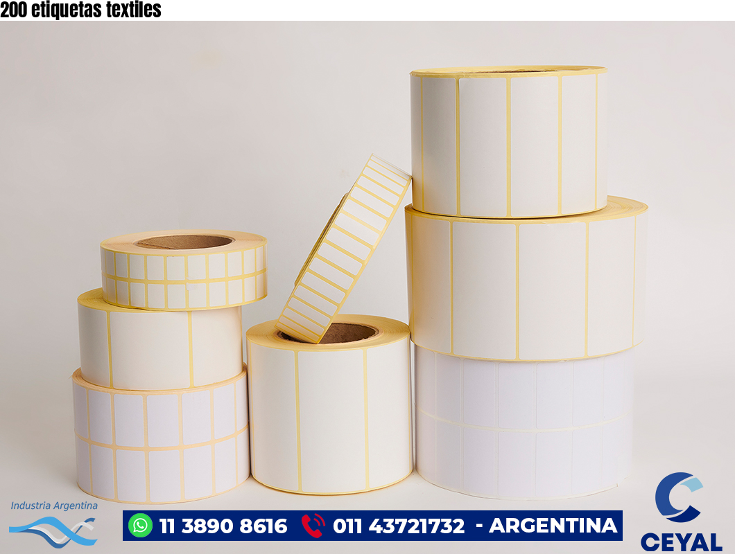 200 etiquetas textiles