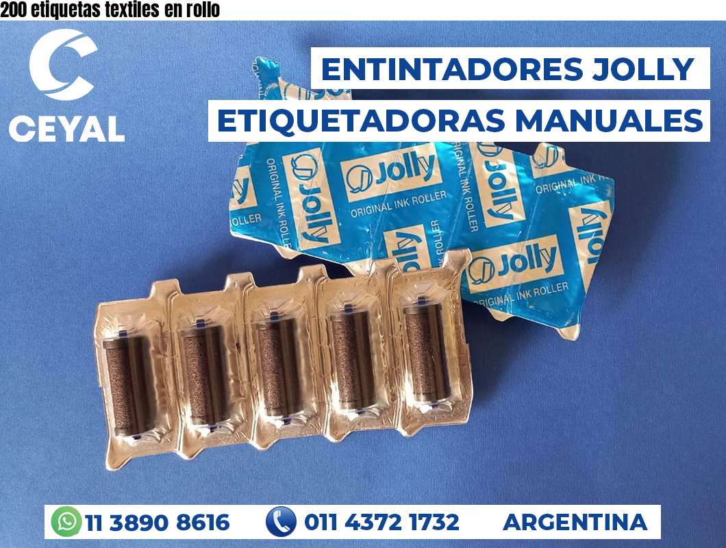 200 etiquetas textiles en rollo