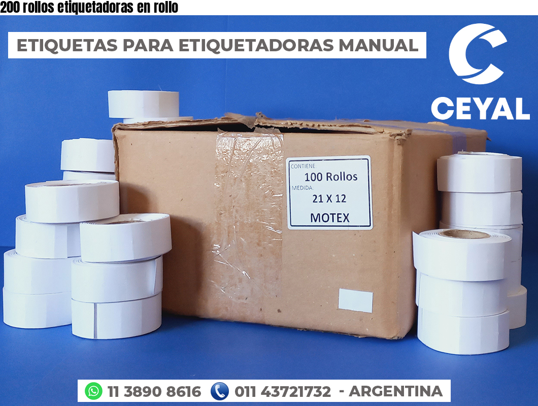 200 rollos etiquetadoras en rollo