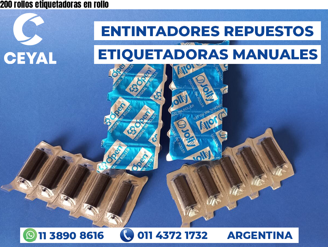200 rollos etiquetadoras en rollo