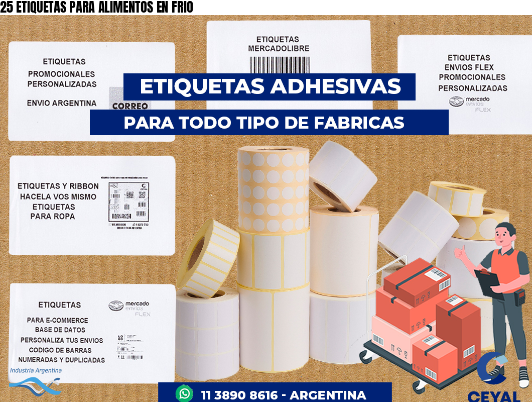 25 ETIQUETAS PARA ALIMENTOS EN FRIO