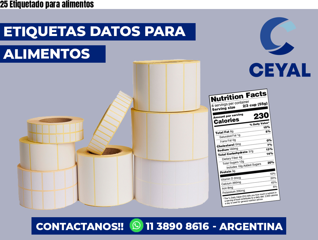 25 Etiquetado para alimentos