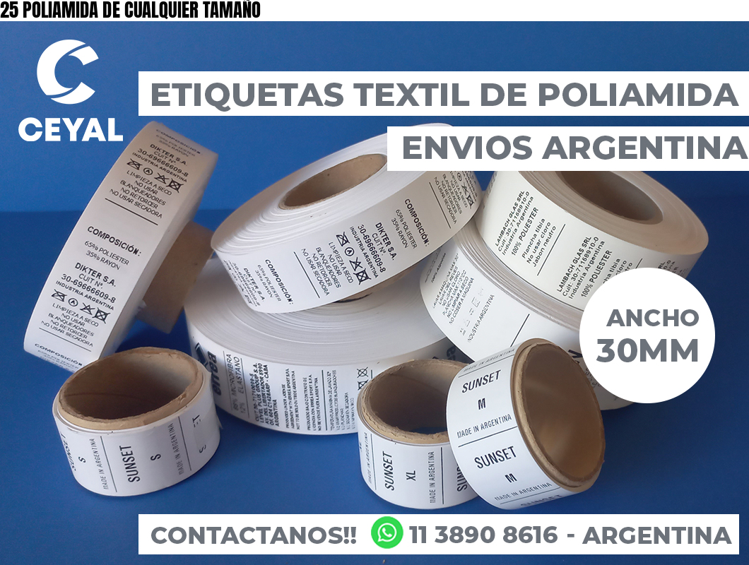 25 POLIAMIDA DE CUALQUIER TAMAÑO