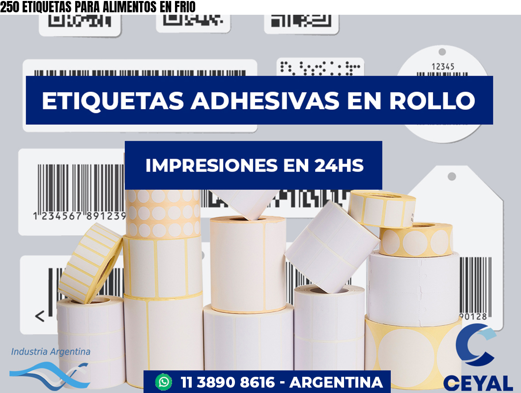 250 ETIQUETAS PARA ALIMENTOS EN FRIO
