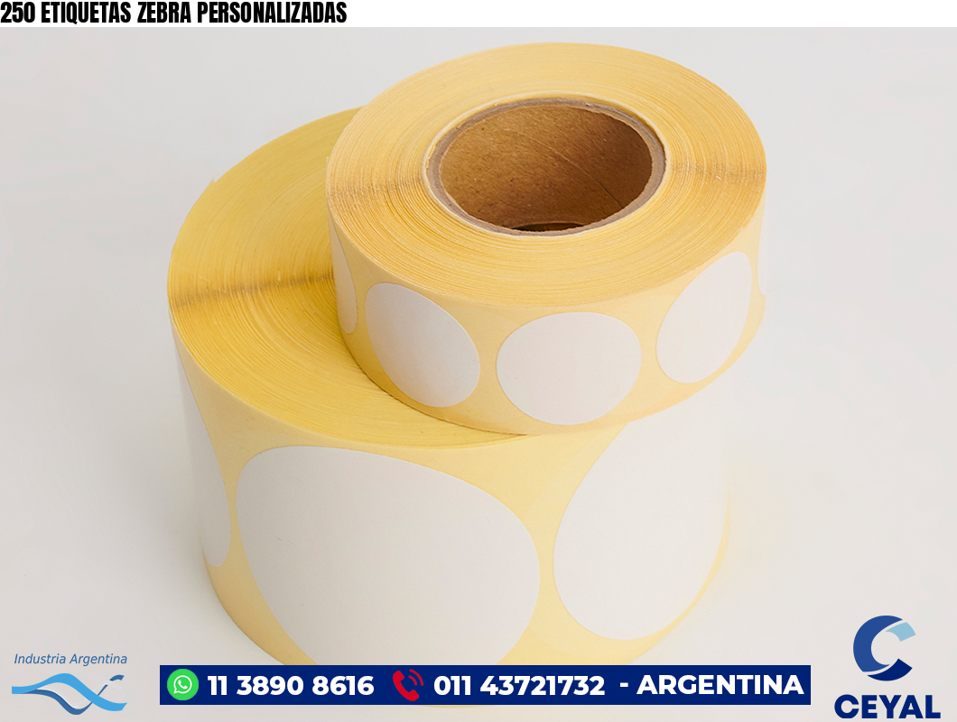 250 ETIQUETAS ZEBRA PERSONALIZADAS