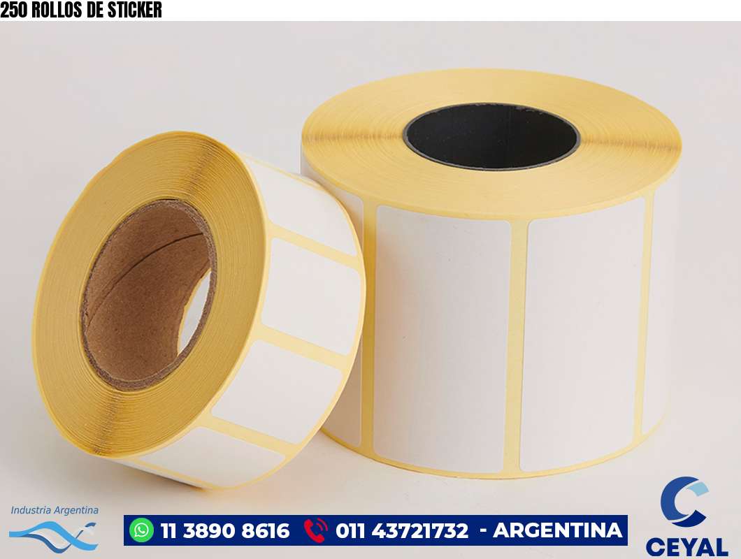 250 ROLLOS DE STICKER