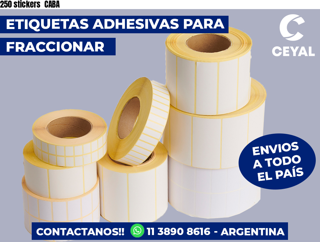 250 stickers CABA