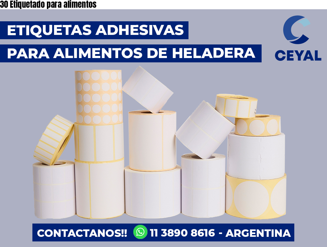 30 Etiquetado para alimentos