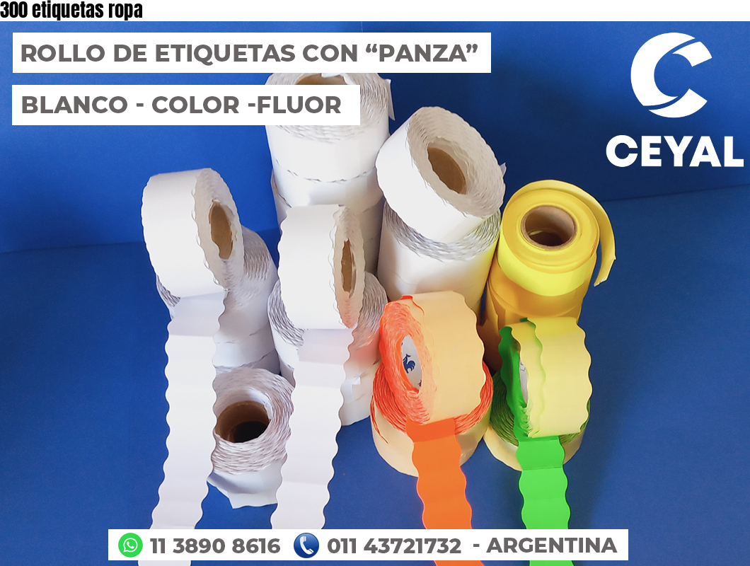 300 etiquetas ropa