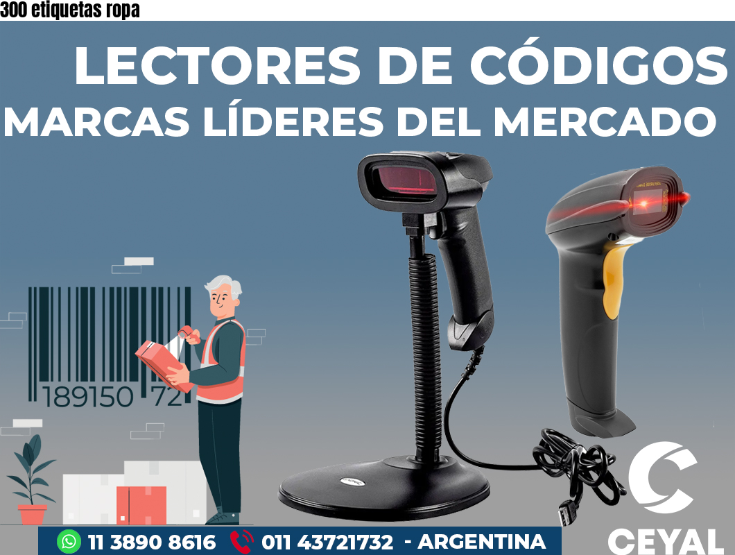 300 etiquetas ropa