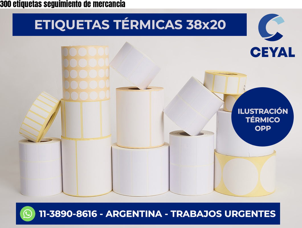 300 etiquetas seguimiento de mercancia