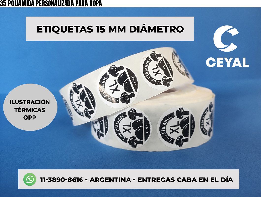 35 POLIAMIDA PERSONALIZADA PARA ROPA