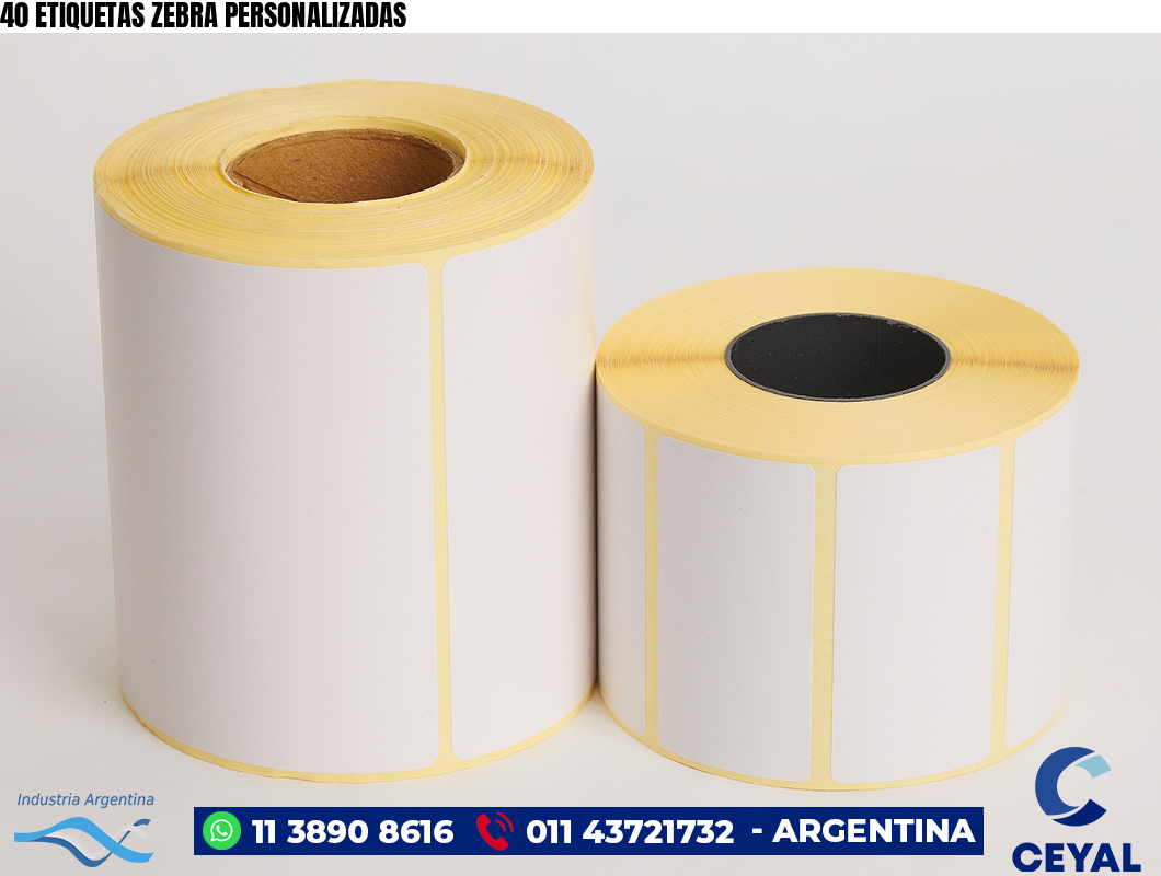 40 ETIQUETAS ZEBRA PERSONALIZADAS