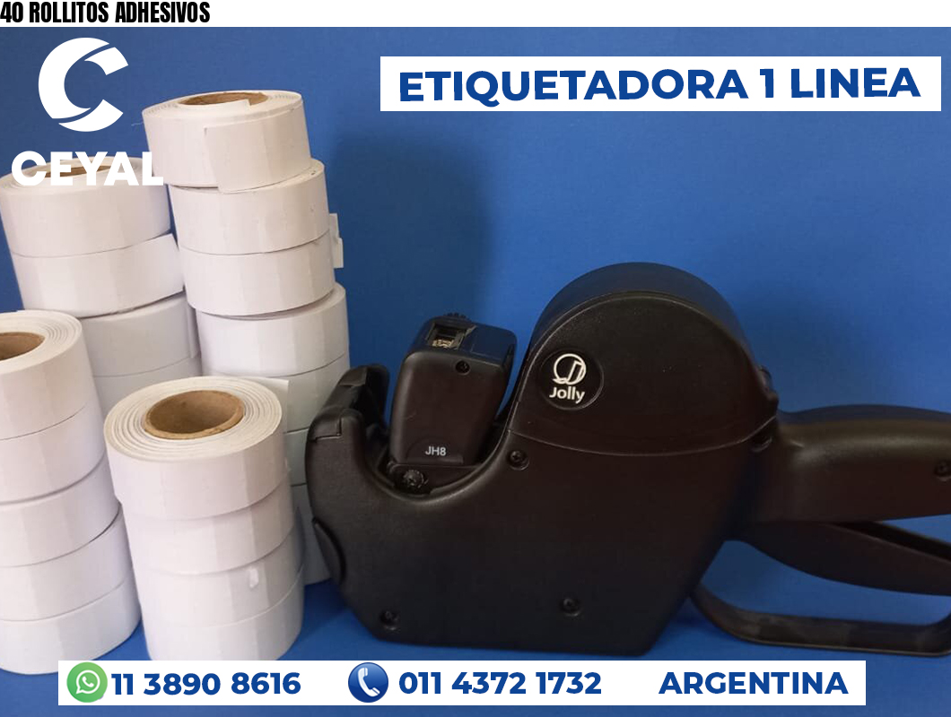 40 ROLLITOS ADHESIVOS