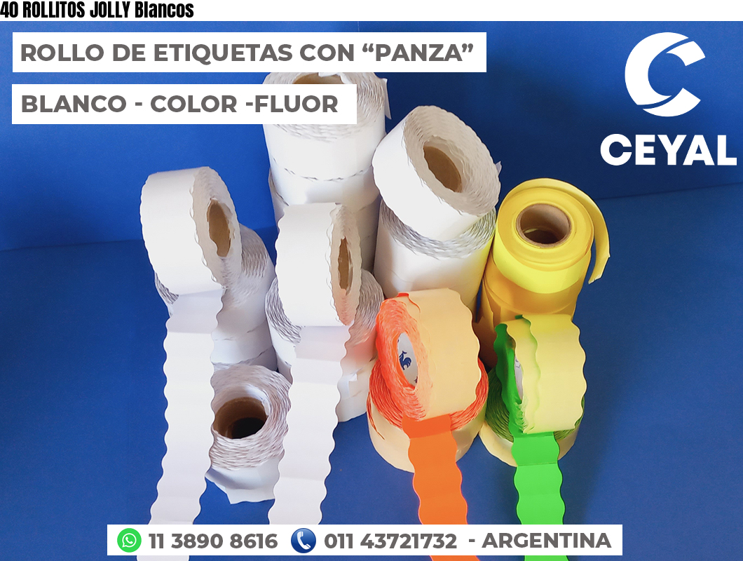 40 ROLLITOS JOLLY Blancos