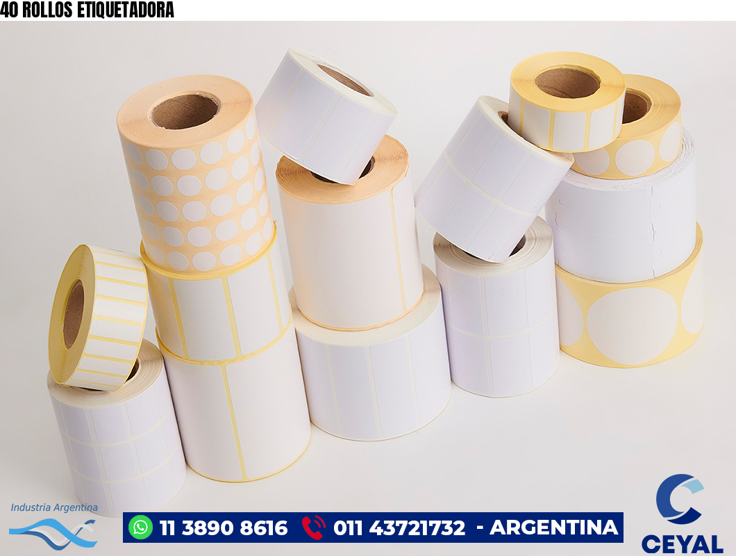 40 ROLLOS ETIQUETADORA